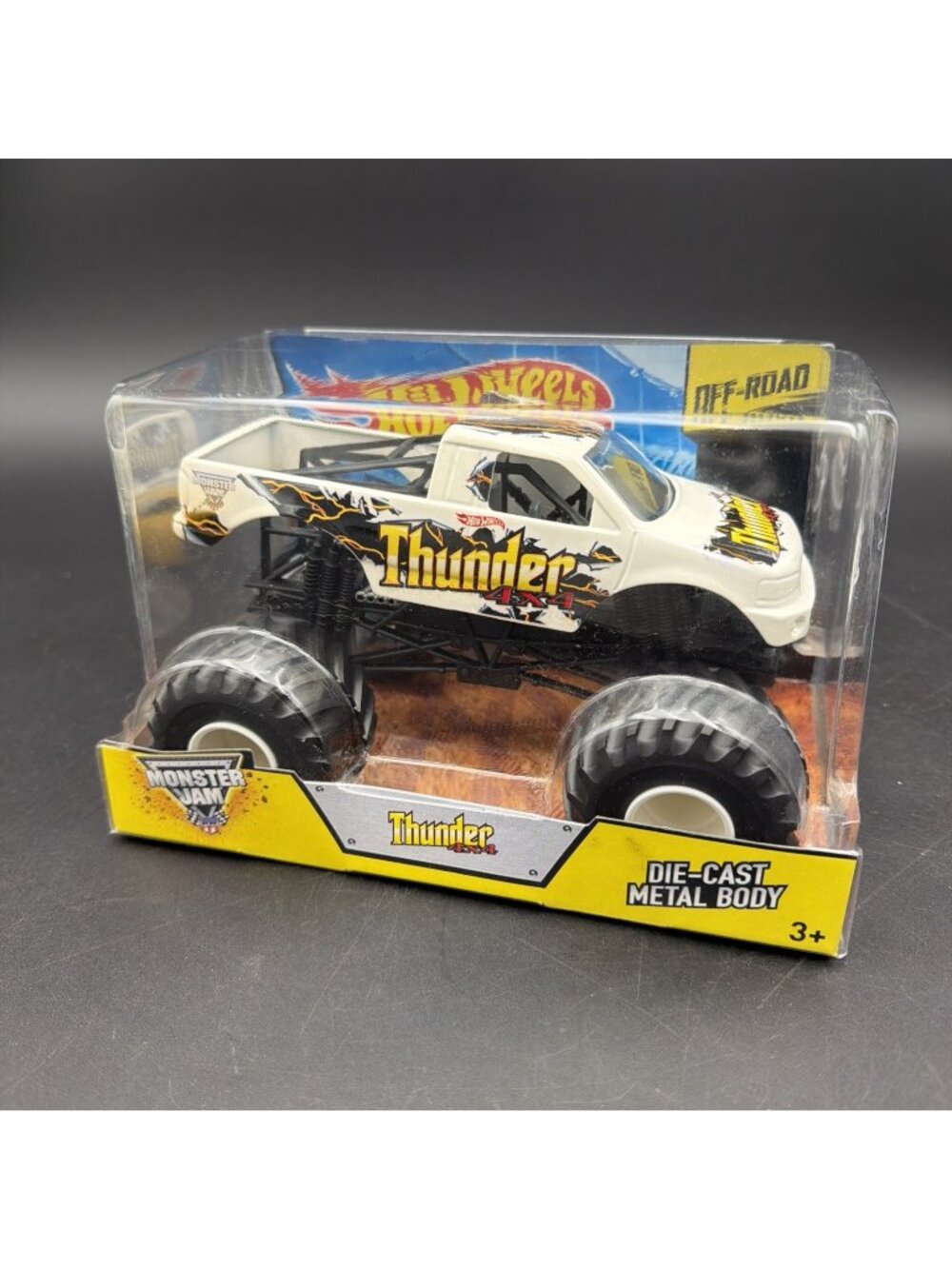 Thunder 4x4 Hot Wheels Monster Jam Diecast Metal Body 2014 Mattel Sealed